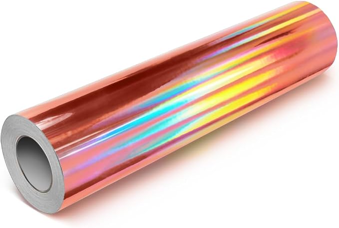 VViViD DECO65 Gloss Holographic Chrome Rose Gold Permanent Adhesive Craft Vinyl by VVIVIDVINYL