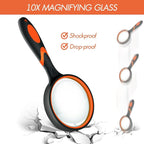 Leffis 6 Pack Magnifying Glass, 10X Non-Slip Handheld Reading Magnifier - Image 3