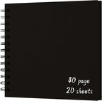 DIY Scrapbook Album 8x8 Inch, Hardcover Kraft Paper Scrap Book Photo Album by Sprsthai