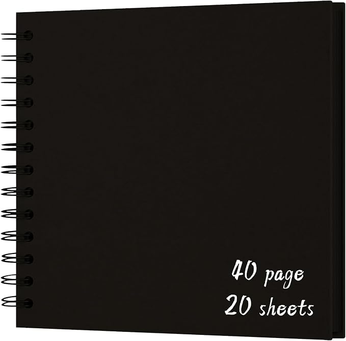 DIY Scrapbook Album 8x8 Inch, Hardcover Kraft Paper Scrap Book Photo Album by Sprsthai