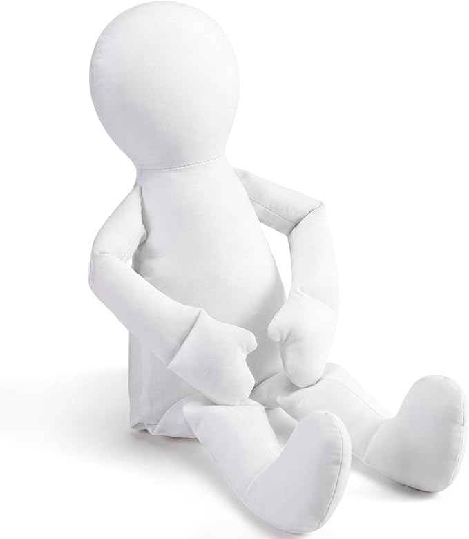 1 Pcs Cloth Doll Body Blank Models Pre-Stuffed Muslin Doll Bodies by Unknown