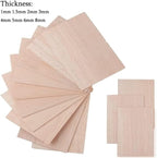 10pcs Balsa Wood Sheets Ply, 100/200/300mm Long Solid Wood Boards, 1-8mm Thin - Image 2