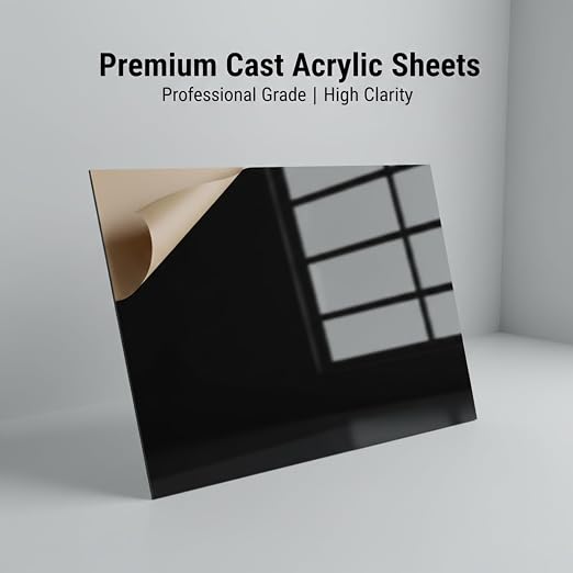 4 Pack 12×16 Black Acrylic Sheets 1/8in Thick Plexiglass Sheet - Image 6