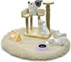 Dollhouse Cats w/ 1/12 Scale Accessories Mini Furniture Model Wooden Miniature by Unknown