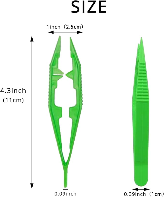 ZIQON 60PCS Plastic Tweezers Beads Tweezers - Image 3
