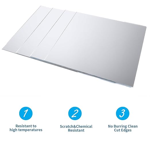 2 Pcs 8 x8 Inch Acrylic Mirror Sheet, 1/8 Inch Thick Opaque Glossy Mirror - Image 4
