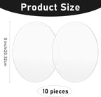 Yalikop 10 Pcs 8 Inch Acrylic Circle Blanks Clear Disc Round Transparent - Image 2