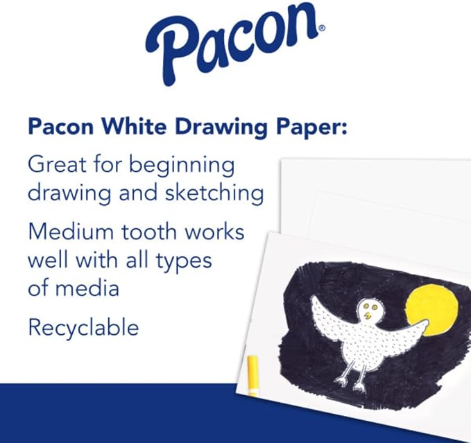 Pacon Drawing Paper, Supreme Weight, 500 Sheets/Pack, Case of 6 Packs, 3000 - Image 2
