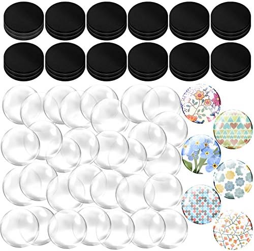 Weewooday 72 Pieces Round 1 Inch Glass Magnets Craft by Weewooday