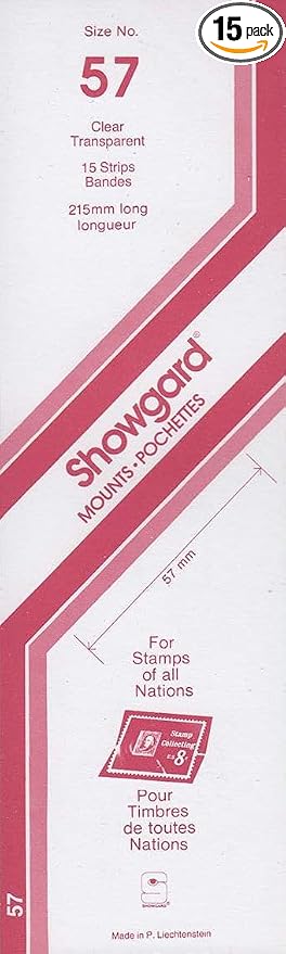 Strip Style Clear Stamp Mounts Size 57 by Showgard