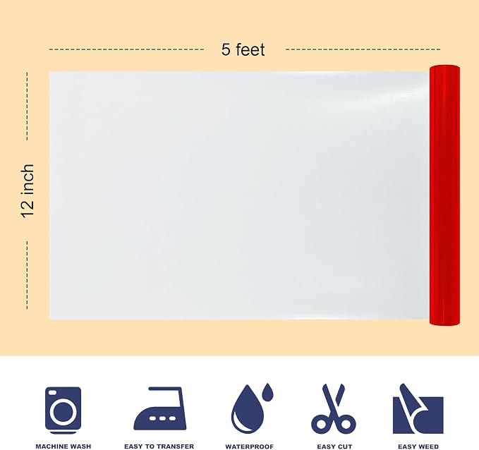 Puff Heat Transfer Vinyl, 12in X 5ft Iron on - Image 2