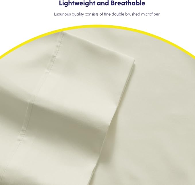 Queen Sheets Ivory - Image 6