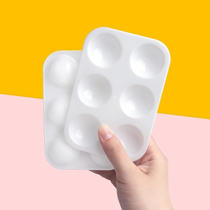Tamaki 8 PCS Plastic Paint Tray Palettes, DIY Craft and Art Painting - Image 4