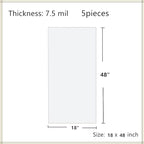 Clear Craft Plastic Sheets, Blank Stencil 18" x 48" 5 Strong and Flexible - Image 2