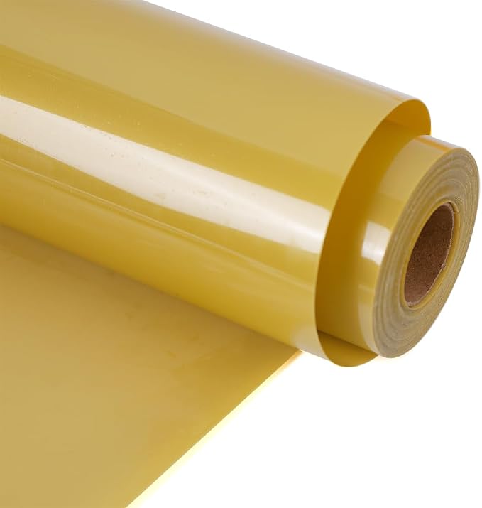 RENLITONG Golden Iron on Vinyl 12Inch by 13ft Roll Heat Transfer Vinyl by RENLITONG