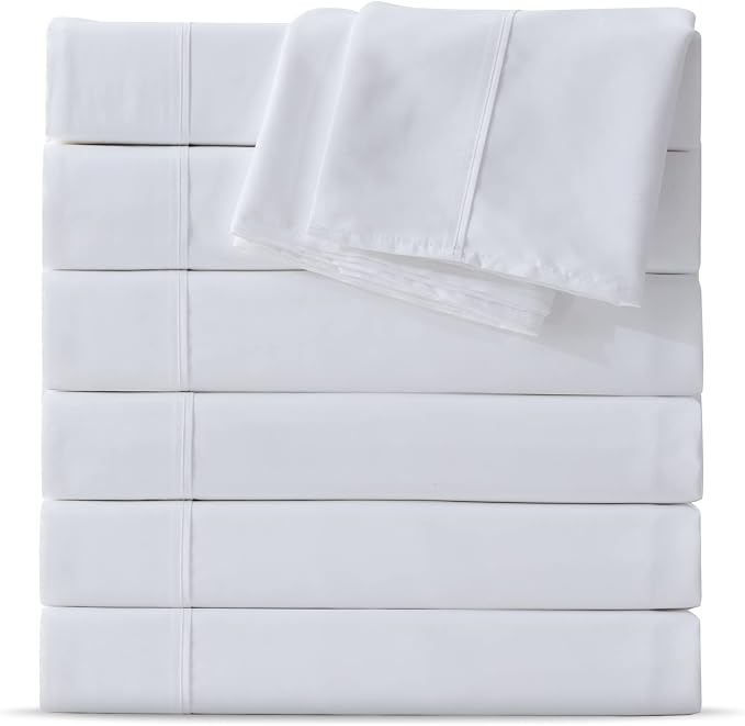 Maple&Stone Twin Flat Sheet 6 Pack, Premium Soft & Breathable, Brushed by MapleStone
