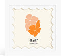 6x6 Picture Frame with Wavy Mat, Wooden Real Glass 6 x 6 Photo Frame by THKRLOF