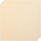 MECCANIXITY 3pcs Basswood Sheets 8 x 8 x 5/64 Inch Unfinished Wood Boards by MECCANIXITY