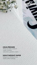 Caeluvia 100% Cotton Watercolor Paper Pad 9x12 Inch, 30 Sheets, 140lb Cold - Image 3