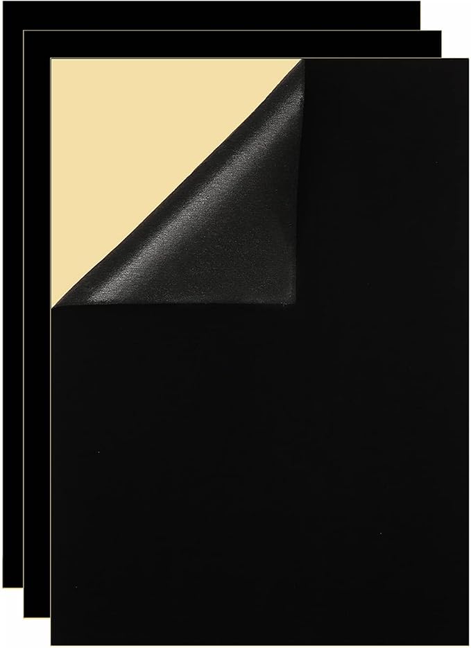 YaoHui 3-Pack Self-Adhesive Felt Sheets, Peel & Stick, A4 Size by YaoHui