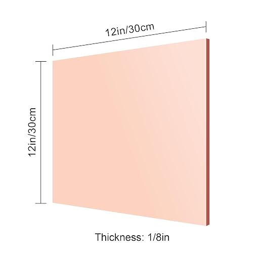 Rose Gold Mirror Acrylic Sheets – 2 Pack, 12x12Inches, 1/8 Inch Thick, - Image 6
