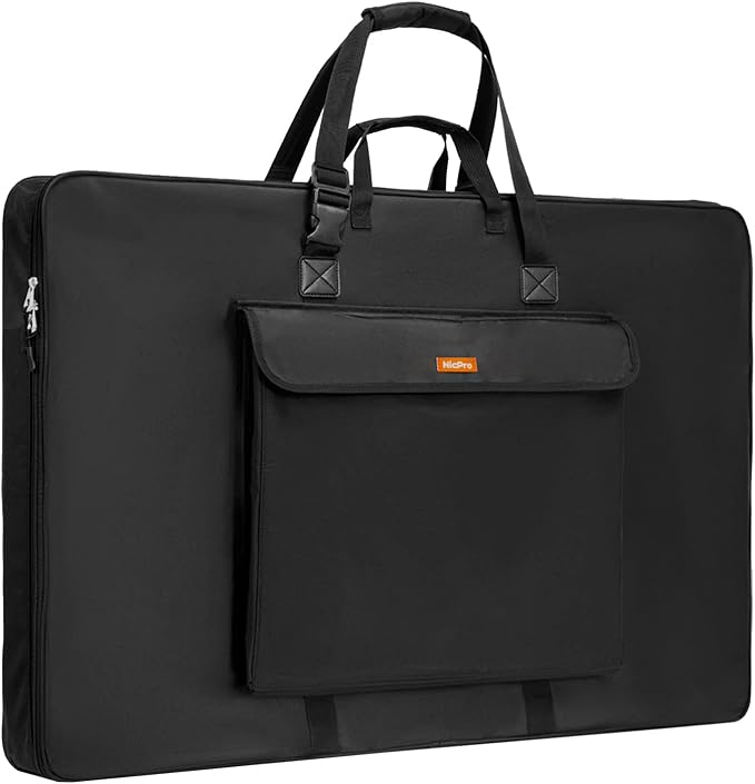 Nicpro Art Portfolio Bag 20 x 26 Inches, Waterproof Nylon Artist Case Carrying by Nicpro