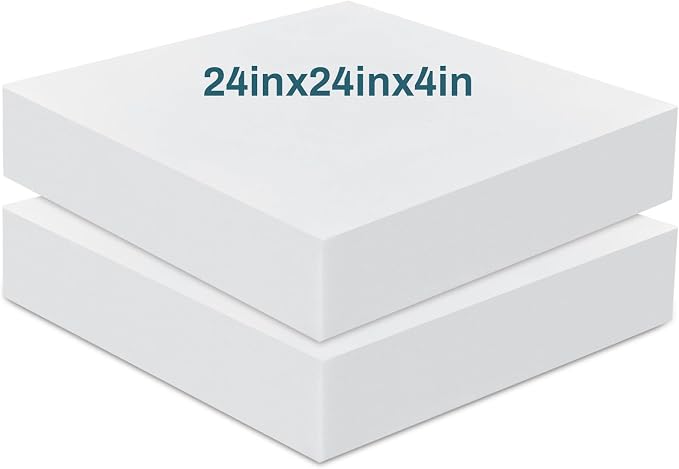 Frienda 2 Pack 4" x 24" x 24"Upholstery High Density Foam Cushion Replacement by Frienda