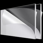 Roowest 2 Pcs 24 x 48 Inch, 1/8 Inch Thick Clear Acrylic Sheets Plastic by Roowest
