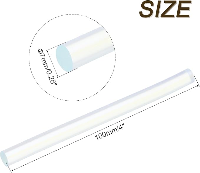 uxcell 30pcs 7mm x 100mm Mini Hot Glue Sticks - Image 2
