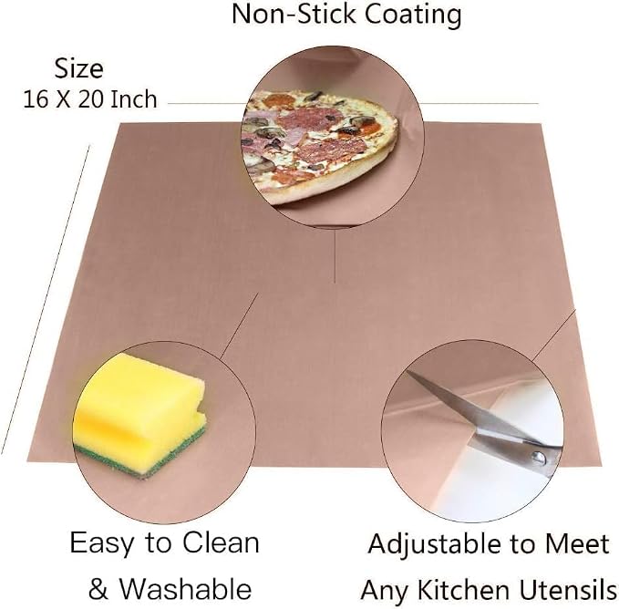 3 Pack PTFE Teflon Sheet for Heat Press Transfer Sheet Non Stick 16 x 20" Heat - Image 2