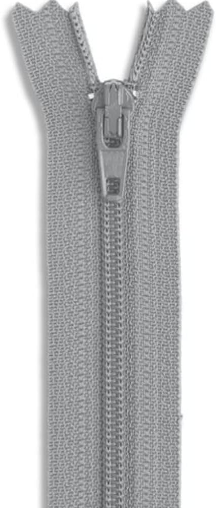 7" Medium Grey Nylon Coil #3 Zipper, Non-Separating by Metalandbrassco