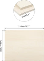 MECCANIXITY 3pcs Basswood Sheets 6 x 8 x 3/16 Inch Unfinished Wood Boards - Image 2
