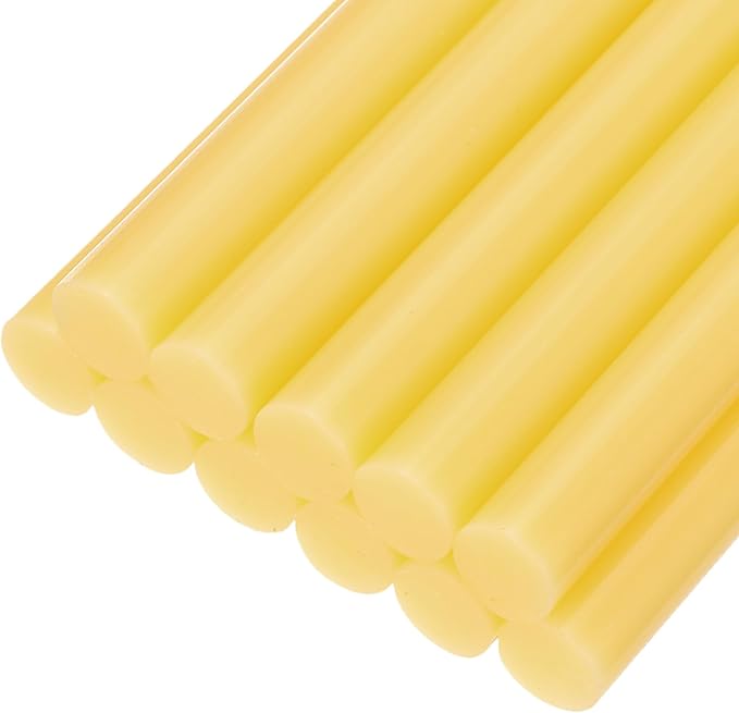 uxcell Mini Hot Glue Sticks for Glue Gun 11mm x 100mm Light Yellow 12pcs by uxcell