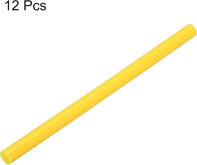 uxcell Mini Hot Glue Sticks for Glue Gun 11mm x 200mm Light Yellow 12pcs - Image 3