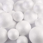 hesmartly 50 Pack Craft Foam Balls, 5 Sizes Foam Balls and 2 Pieces Painting - Image 3