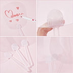 10Pcs Plastic Hand Fan DIY Blank Hand Fans Bulk PVC Flat Oval Summer Clear - Image 6