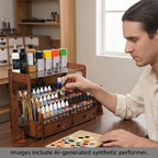 OPHIR Paint Organizer, Wooden 104 Holes Paint Holder - Image 6