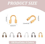 PH PandaHall 900pcs 6 Colors Brass Wire Guardian Wire Cable Protectors - Image 2