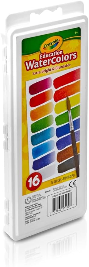 Crayola Watercolor Paint Set, School Supplies Essentials, Washable Paint - Image 4