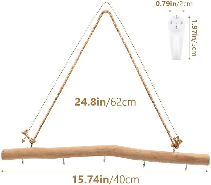 2Pcs 15.74 Inch Driftwood Decorative Branches - Image 2