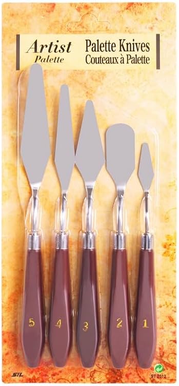 PUFUAII 5 PCS Painting Knives Stainless Steel Spatula Palette Knife Oil - Image 5