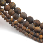 4mm Matte Classic Tiger Eye Bead, 15-Inch Matte Round Loose Stone Beads - Image 6