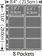 MUDOR Stamp Pages for Stamp Collection Album Binder Book, 10 Sheet 8 Grids | - Image 2