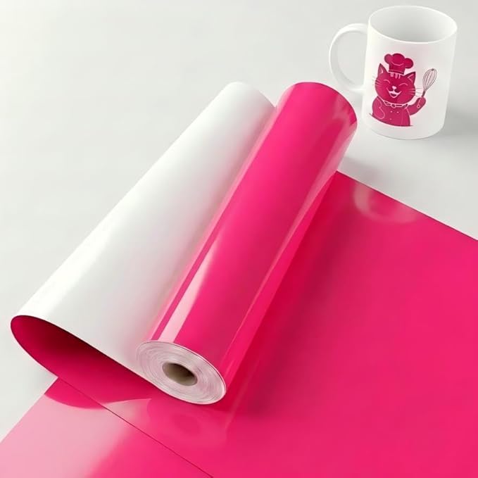 Pink Permanent Vinyl for Cricut Cutting Machine, Waterproof, Durable Pink Vinyl by Unknown