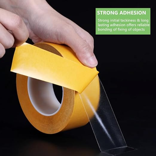 Ultra-Thin Clear Double Sided Tape Heavy Duty 2 Inch x 82 Feet Strong Clear Two - Image 2