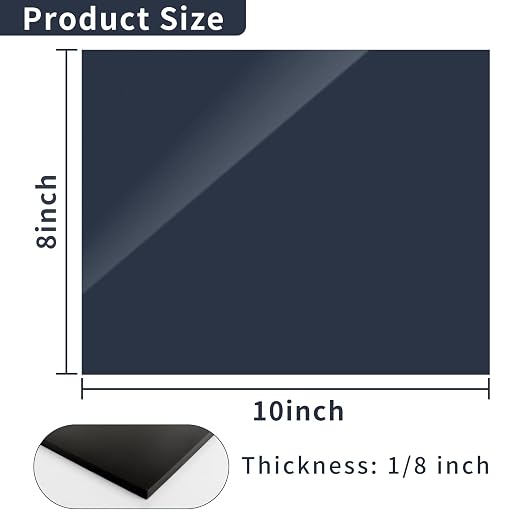1/8 Thick 8 x 10 inch Acrylic Sheets - Image 2