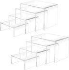 Cerpourt 8Pcs Acrylic Display Risers Clear Product Stand, Cupcakes Holder by Cerpourt
