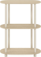 Furinno Turn-N-Tube No Tools 3-Tier Modern Oval Side Display Rack, Bauhaus - Image 7