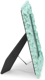 Laura Ashley 4x6 Mint Green Flower Textured Hand-Crafted Resin Picture Frame - Image 3