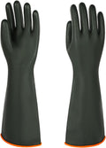 North Tower Heavy-Duty Latex Chemical Resistant Gloves - Reusable Long Rubber Dishwashing Gloves with Forearm Protection for Men - Waterproof, Industrial Safety Gear,18“，1 Pair